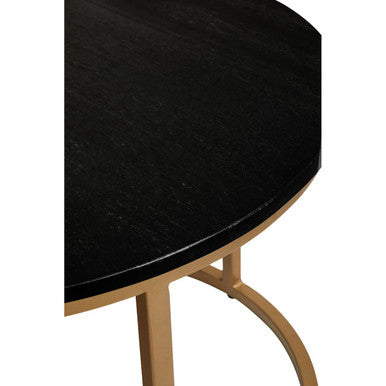 Orsina Varana Nesting Tables – Black Marble Top & Gold Metal Frame