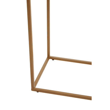 Orsina Varana Black Marble Console Table | Matte Gold Metal Frame