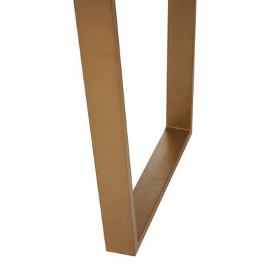 Orsina Varana Black Marble Dining Table | Gold Geometric Steel Base