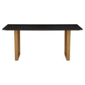 Orsina Varana Black Marble Dining Table | Gold Geometric Steel Base