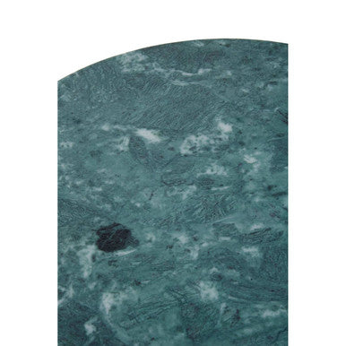 Orsina Mandoli Green Marble Side Table – Round Gold Cage Metal Frame