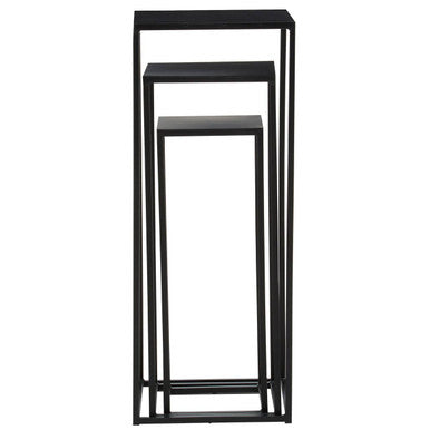 Orsina Mandoli Nesting Tables - Set of 3 Black Metal Side Tables