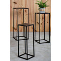 Orsina Mandoli Nesting Tables - Set of 3 Black Metal Side Tables