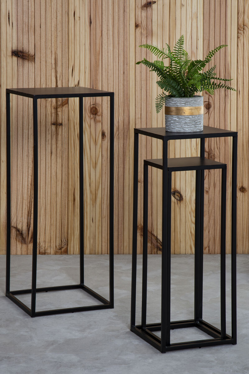 Orsina Mandoli Nesting Tables - Set of 3 Black Metal Side Tables