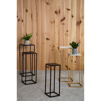 Orsina Mandoli Nesting Tables - Set of 3 Black Metal Side Tables