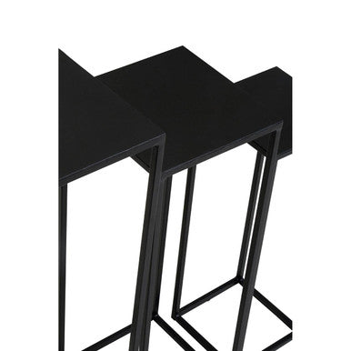 Orsina Mandoli Nesting Tables - Set of 3 Black Metal Side Tables