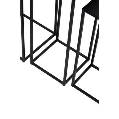 Orsina Mandoli Nesting Tables - Set of 3 Black Metal Side Tables