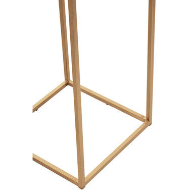 Orsina Mandoli Nest of 2 White Marble and Gold Square Side Tables