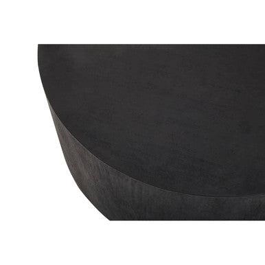 Orsina Naro Black Concrete Effect Square Coffee Table | Gold Metal