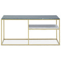 Orsina Nirav Marble Console Table | Gold Geometric Iron Frame