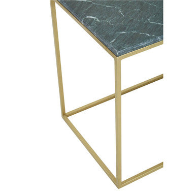 Orsina Nirav Marble Console Table | Gold Geometric Iron Frame