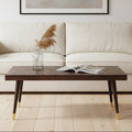 Orsina Naro Mango Wood Coffee Table – Rectangular with Gold Accents