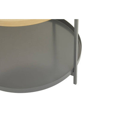 Orsina Kobra Two Tier Coffee Table – Matte Gold & Grey Enamel Metal
