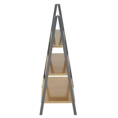 Orsina Kobra 3-Tier Metal Shelving Unit – Matte Gold and Grey