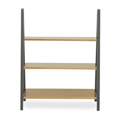 Orsina Kobra 3-Tier Metal Shelving Unit – Matte Gold and Grey