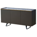 Orsina Spezia Grey Marble Top Sideboard – 3-Door Modern Storage Cabinet