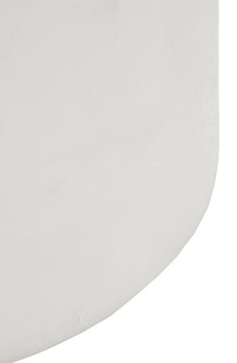 Orsina Sesto White Marble Console Table | Modern Half-Moon Entryway Table