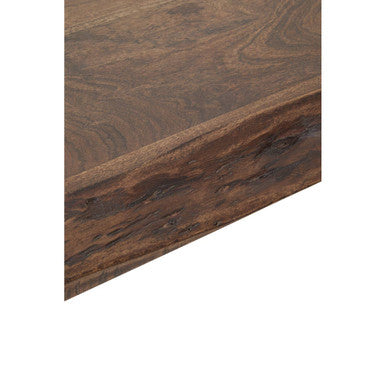 Orsina Hampstead Acacia Wood Dining Table with Stainless Steel Base