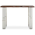 Orsina Hampstead Acacia Wood Console Table with Silver Steel Base