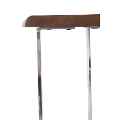 Orsina Hampstead Acacia Wood Console Table with Silver Steel Base