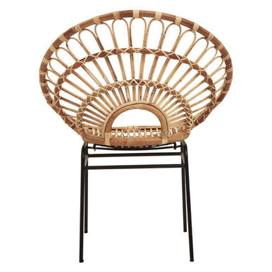 Orsina Java Natural Rattan Sunflower Accent Chair | Modern Boho Lounge