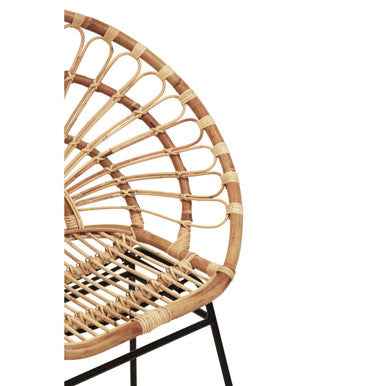 Orsina Java Natural Rattan Sunflower Accent Chair | Modern Boho Lounge