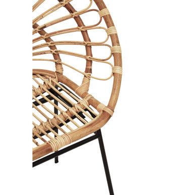 Orsina Java Natural Rattan Sunflower Accent Chair | Modern Boho Lounge