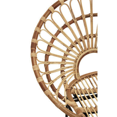 Orsina Java Natural Rattan Sunflower Accent Chair | Modern Boho Lounge