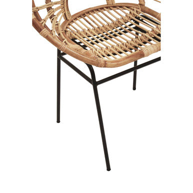 Orsina Java Natural Rattan Sunflower Accent Chair | Modern Boho Lounge