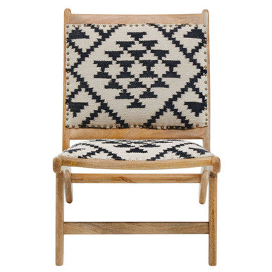 Orsina Cefena Berber Style Lounge Chair – Geometric Cotton Accent Chair