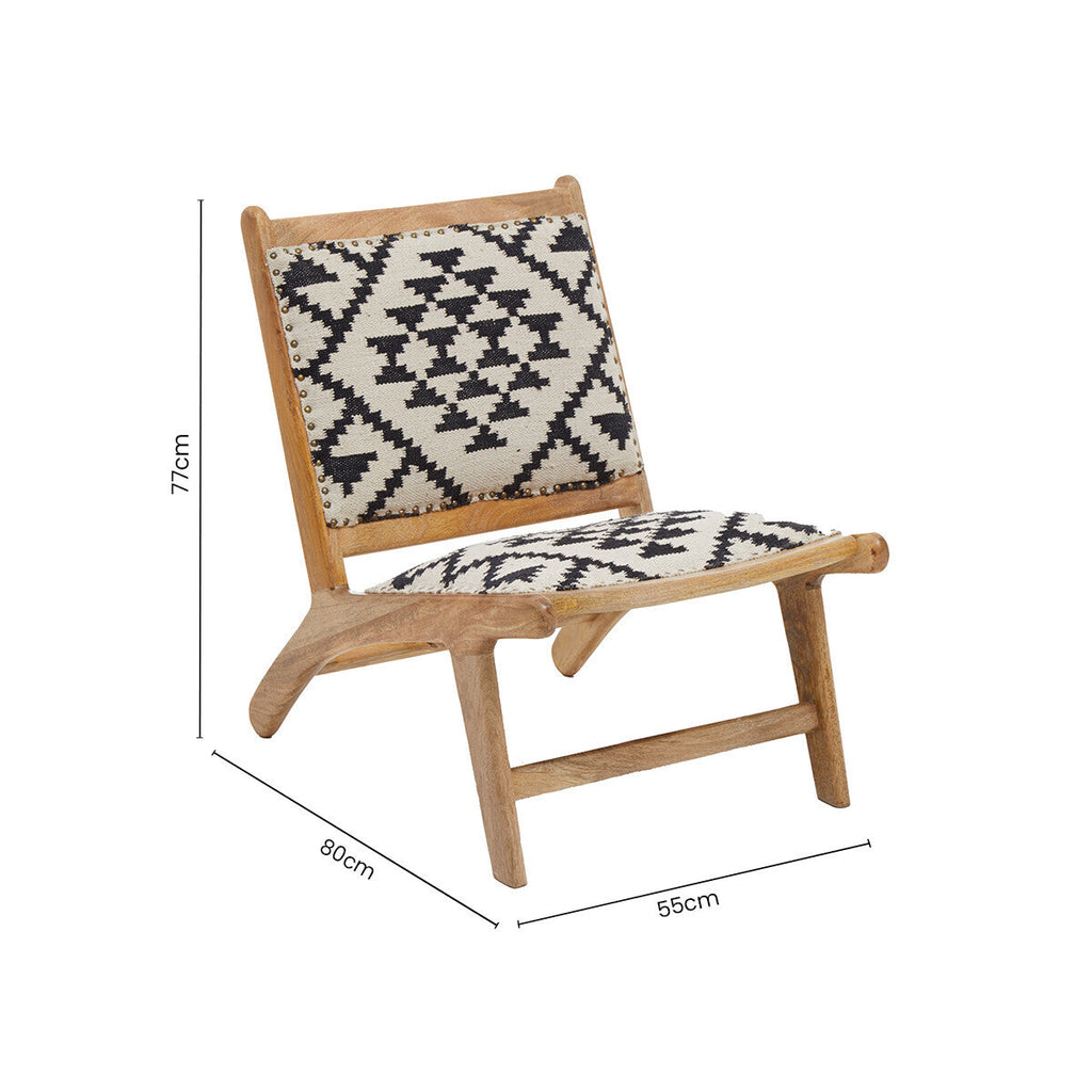 Orsina Cefena Berber Style Lounge Chair – Geometric Cotton Accent Chair