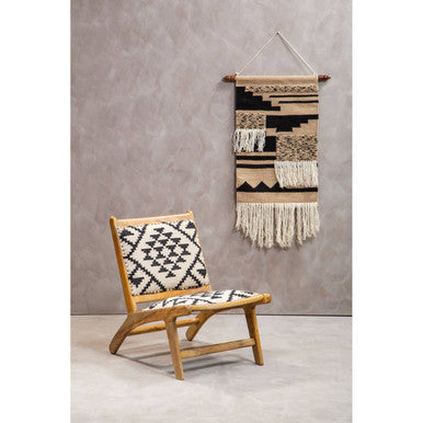Orsina Cefena Berber Style Lounge Chair – Geometric Cotton Accent Chair