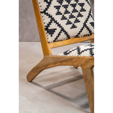 Orsina Cefena Berber Style Lounge Chair – Geometric Cotton Accent Chair