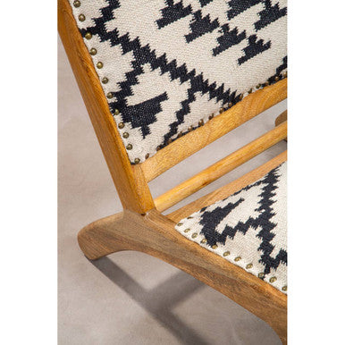 Orsina Cefena Berber Style Lounge Chair – Geometric Cotton Accent Chair