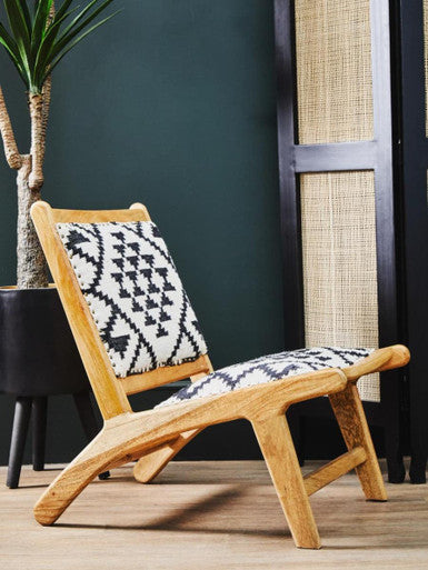 Orsina Cefena Berber Style Lounge Chair – Geometric Cotton Accent Chair