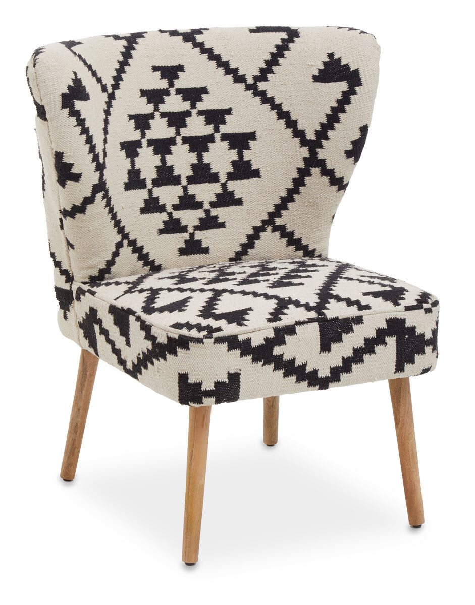 Orsina Cefena Berber Style Mango Wood Lounge Chair | Woven Boho Accent