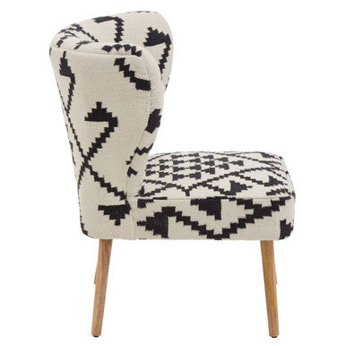 Orsina Cefena Berber Style Mango Wood Lounge Chair | Woven Boho Accent