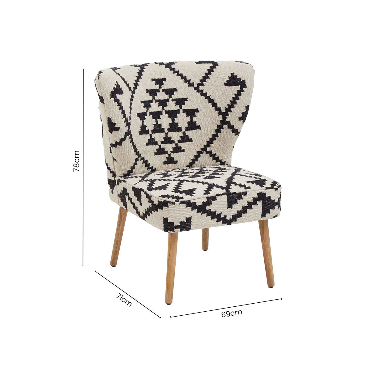 Orsina Cefena Berber Style Mango Wood Lounge Chair | Woven Boho Accent