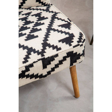 Orsina Cefena Berber Style Mango Wood Lounge Chair | Woven Boho Accent
