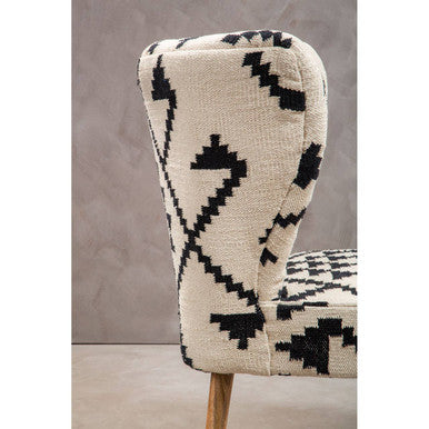 Orsina Cefena Berber Style Mango Wood Lounge Chair | Woven Boho Accent