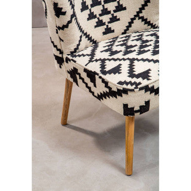 Orsina Cefena Berber Style Mango Wood Lounge Chair | Woven Boho Accent