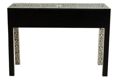 Orsina Fusion Bone Inlay Writing Desk – Floral 3-Drawer Home Office
