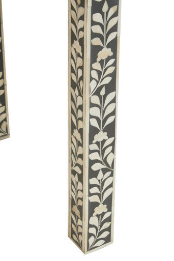 Orsina Fusion Bone Inlay Writing Desk – Floral 3-Drawer Home Office
