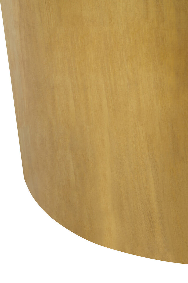 Orsina Round Bone Inlay Coffee Table – Geometric Black & Gold