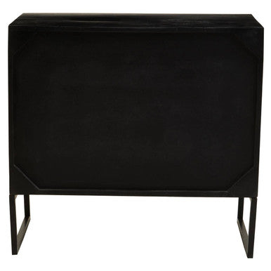 Orsina Fusion Bone Inlay 3-Drawer Chest – Black Rhombus Pattern