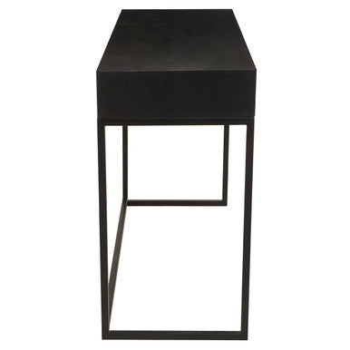 Orsina Fusion 2-Drawer Console Table | Black Bone Inlay Chevron