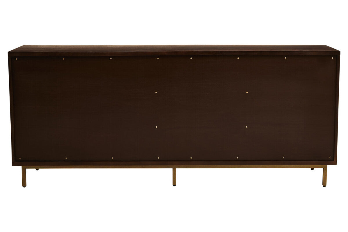 Orsina Brando Acacia Wood Sideboard – Herringbone Storage Cabinet