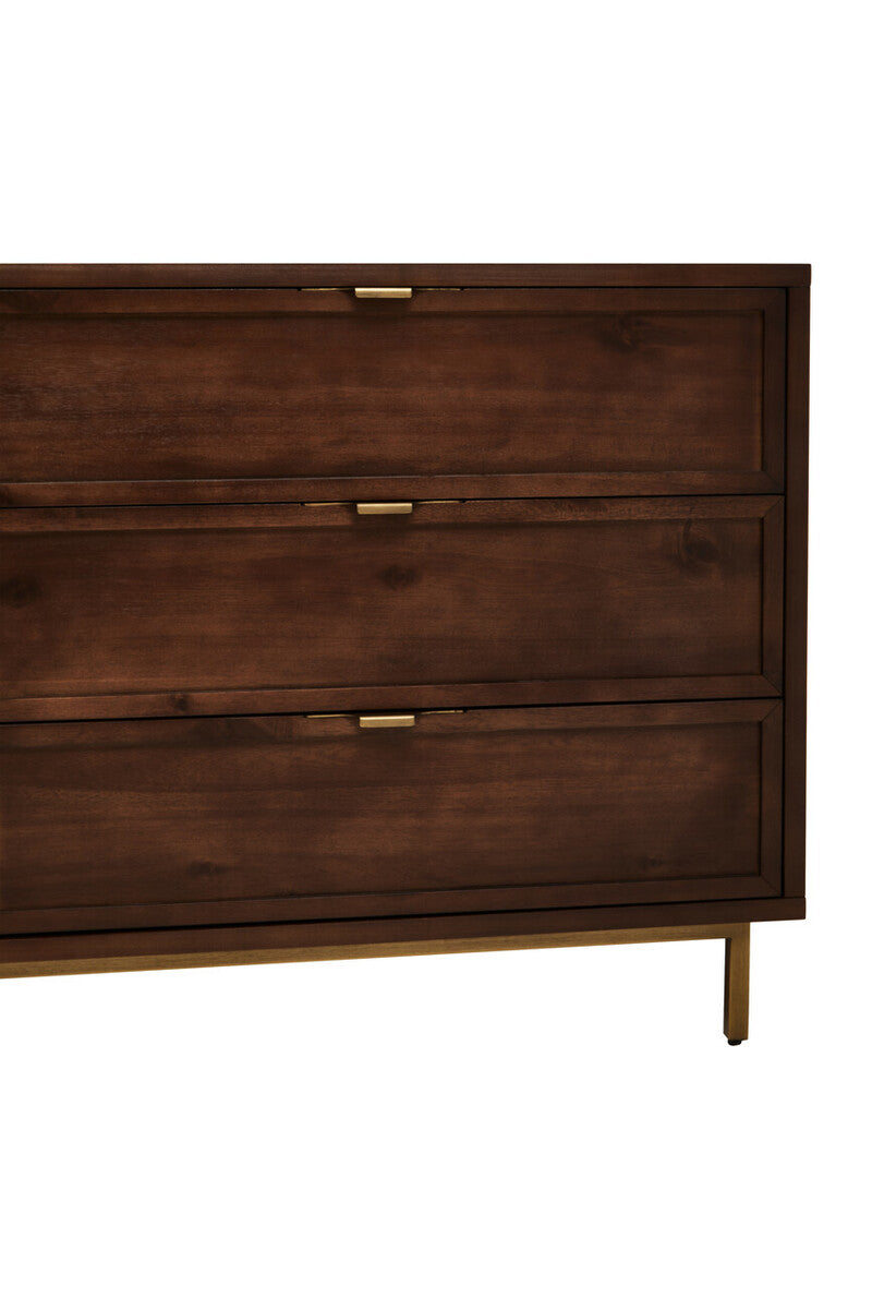 Orsina Brando Acacia Wood Sideboard – Herringbone Storage Cabinet