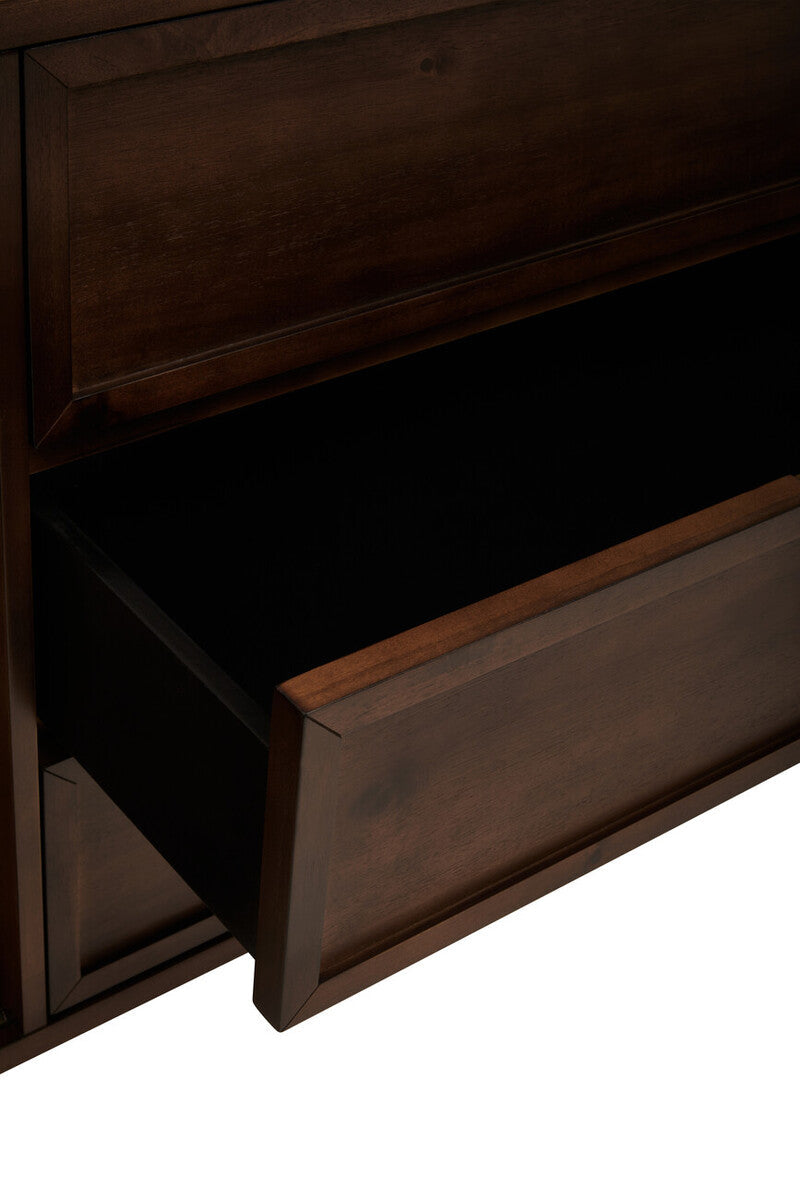 Orsina Brando Acacia Wood Sideboard – Herringbone Storage Cabinet