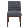 Orsina Brando Dining Chair | Charcoal Grey Fabric with Solid Oak Legs